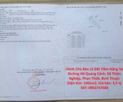 Đất đẹp - giá tốt - bán gấp lô đất tiềm năng tại đường hồ quang cảnh, xã thiện nghiệp, phan thiết,