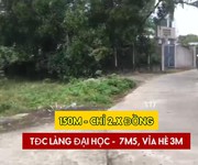 Đất tđc làng đại học đà nẵng - 150m   5x30  - chỉ 2.9 tỷ - lô đất 2 mặt tiền