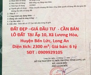 Đất đẹp  giá đầu tư  - cần bán lô đất  tại ấp 10, xã lương hòa, huyện bến lức, long an