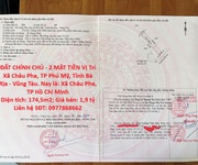 Đất chính chủ - 2 mặt tiền vị trí xã châu pha, tp phú mỹ, tỉnh bà rịa - vũng tàu