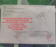 Chính chủ cần bán 2 thửa đất liền kề   mặt tiền quốc lộ quản lộ phụng hiệp