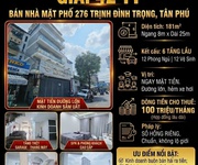 Nhà mặt tiền 276 trịnh đình trọng tân phú - 181m2 - 800m2 sd - 6 tầng - 12pn - 42 tỷ - shr - lh