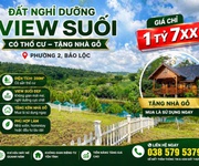 Duy Nhất 1 lô ĐẤT NGHỈ DƯỠNG VIEW SUỐI 350M  CÓ THỔ Phường 2 Bảo Lộc