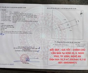 Đất đẹp   giá tốt   chính chủ cần bán tại xóm 20, x. nghi phú, tp. vinh, nghệ an