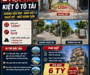 Chính chủ cần bán lô đất hoàng văn hoè - 2 mặt tiền trước sau - 120 m2 - giá chỉ 6 tỷ - liên hệ