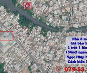 Nhà 3 mặt tiền 134m2 ngang 7 kết cấu 1 trệt 1 lầu 3pn 2wc giá bán 5ty750tr call o79-53.53.53o