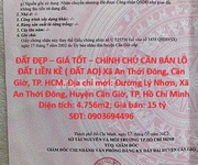 Đất đẹp   giá tốt   chính chủ cần bán lô đất liền kề   đất ao  xã an thới đông, cần giờ, tp. hcm