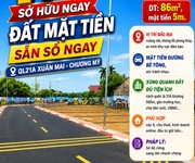 Nhỉnh 1tỷ sở hữu ngay đất mặt tiền sẵn sổ ngay ql21a xuân mai-chương mỹ