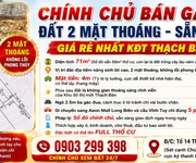Chính chủ bán gấp đất 2 mặt thoáng sẵn sổ giá rẻ nhất kđt thạch bàn