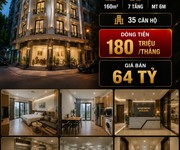 Bán tòa apartment trần duy hưng - cầu giấy - dt 180 triệu/tháng -  - 160m  - 7 tầng - mt 6m - 64 tỷ