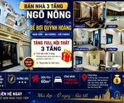 Tặng full nội thất - nhà 3 tầng đẹp ngay bể bơi quỳnh hoàng, nam sơn, an dương - chỉ 3,85 tỷ