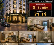 Bán tòa apartment võ chí công - cầu giấy - lô góc - 76 phòng - dt 5 tỷ/năm - 186m  - 9 tầng - mt 8m