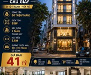 Bán tòa nhà trung kính - cầu giấy - ô tô tránh - thang máy - 85m2 - 7 tầng - mt 5.5m - 41 tỷ