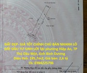 Đất đẹp- giá tốt chính chủ bán nhanh lô đất đầu tư sinh lời tại tp thủ dầu một, tỉnh bình dương