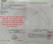 Đất đẹp - giá đầu tư - cần bán đất 2 mặt tiền   khu tái định cư hòa khương, hòa vang, tp.đà nẵng