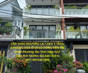 Cần sang nhượng lại chdv 4 tầng 8 phòng vừa ở và có dòng tiền ổn định phường tân thới hiệp q12