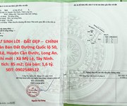 Đầu tư sinh lời - đất đẹp    chính chủ cần bán đất đường quốc lộ 50, xã mỹ lệ, huyện cần đước, long