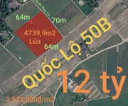 Bán lô đất lúa hai mặt tiền quốc lộ 50b giá 12 tỷ
