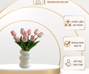 Lọ Hoa Gốm Trắng Mocroom Decor Phòng Ngủ Phòng Khách Tối Giản