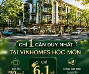 Nhà mặt tiền 4 tầng 70m2 vinhomes hóc môn:chỉ 6,1 tỷ. hỗ trợ thêm hoàn thiện nhà tới 640tr