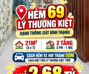 Bán nhà 2 tầng 21m2 lý thường kiệt gò vấp sát ngã 5 nở hậu giá 2.68tỷ