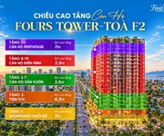 Căn 1PN 1 diện tích 55.8m2 giá 2.366 tỷ view sông - Fours Tower Đà Nẵng