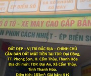 Đất đẹp   vị trí đắc địa   chính chủ cần bán đất mặt tiền tại tdp. đại đồng, tt. phong sơn, h. cẩm