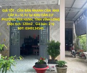Giá tốt - cần bán nhanh căn  nhà cấp 4   vị trí tại khu dân cư phường tân hạnh, tỉnh vĩnh long
