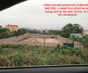 Chính chủ bán nhanh siêu phẩm đất 2 mặt tiền   1.400m  full sổ đỏ tại hán quảng, quế võ, bắc ninh