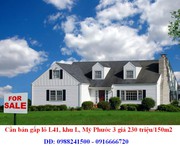 2 Bán lô L41 giá 230 triệu150m2 dân cư đông, gần siêu thị Hàn Quốc, tiện để ở