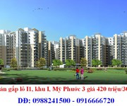 Bán gấp lô I1, Mỹ Phước 3 giá chỉ 420 triệu300m2, cần bán gấp, đường thông dài