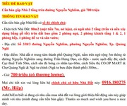 Cần bán gấp NHÀ 2 TẦNG trên đường Nguyễn Nghiêm, giá 700 triệu