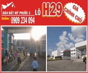 Bán Lô H29 Mỹ Phước 3 mặt tiền đường Mỹ Phước Tân Vạn rộng 62m giá chỉ 650tr300m2