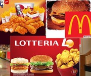 3 Hệ Thống Cửa Hàng Thức Ăn Nhanh KFC, Lotteria, Mc Donald s. Cần Thuê