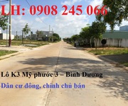 Bán đất Mỹ phước 3 lô K3 dân cư đông, ngay sát đường NE8, tiện kinh doanh