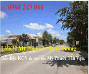Bán lô K22 Mỹ Phước 3 Bình Dương đường thông dài tiện kinh doanh nhà trọ .