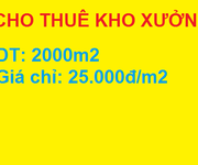 Cho thuê kho xưởng gần cầu Hóa An, BHòa, ĐNai 2000m2 giá rẻ 25000đ/m2