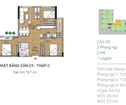 3 Bán chung cư KĐT Việt Hưng, 3PN, 78m2, full nội thất liền tường, 22tr/m2 sắp nhận nhà
