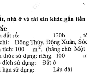 Bán nhà mặt phố Thôn Đông Thuỷ , Xã Đông Xuân , Sóc Sơn , Hà nội