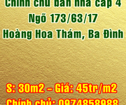 Chính chủ bán nhà trong ngõ 173 Hoàng Hoa Thám, Quận Ba Đình, Hà Nội