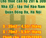 Cho thuê căn hộ nhà A3 tập thể Hào Nam, Quận Đống Đa, Hà Nội