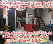 7 Chính chủ bán nhà tại ngõ 173 Hoàng Hoa Thám, Ba Đình, Hà Nội  thông với ngõ 209 Đội Cấn