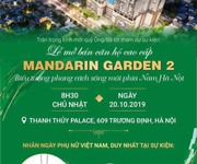 Sự kiện mở bán đợt cuối Chiết Khấu khủng Dự án Mandarin Garden 2 - 99 Tân Mai