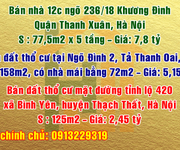 Bán đất thổ cư mặt đường tỉnh lộ 420, xã Bình Yên, huyện Thạch Thất, Hà Nội
