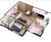 Bán gấp căn hộ 2 phòng ngủ - ngay cạnh TT Hành chính mới TP Thanh Hóa- 860 triệu   đầy đủ nội thất