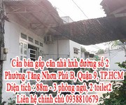 Cần bán gấp căn nhà hxh đường số 2, Phường Tăng Nhơn Phú B, Quận 9, TP.HCM