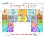 2 CC bán căn góc tại Eco Lake View Hoàng Mai HH2 A-2303  105m2  View Hồ . Giá 27tr/m2