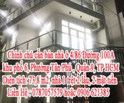 Chính chủ cần bán nhà ở 4/86 Đường 100A, khu phố 6, Phường Tân Phú , Quận 9, TP Hồ Chí Minh.