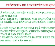 Bán khu đất Thương Mại Dịch Vụ xã Dân Lực - Triệu Sơn - Thanh Hóa.