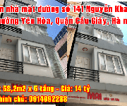 5 Chính chủ bán nhà mặt đường số 141 Nguyễn Khang, Quận Cầu Giấy, Hà Nội